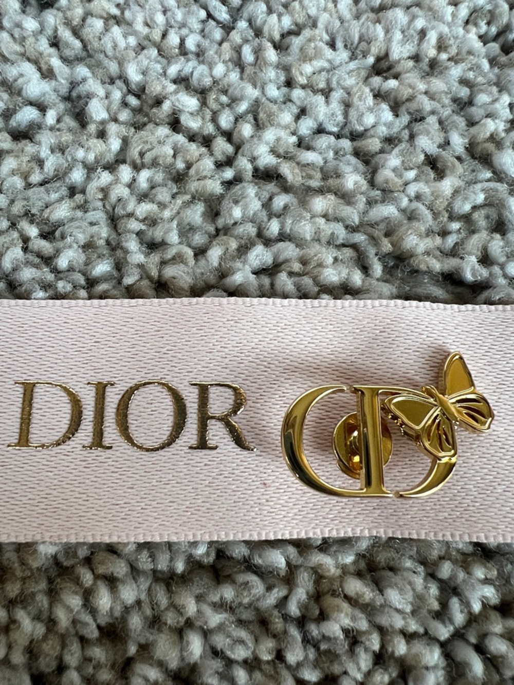 Dior Gold CD Butterfly Brooch